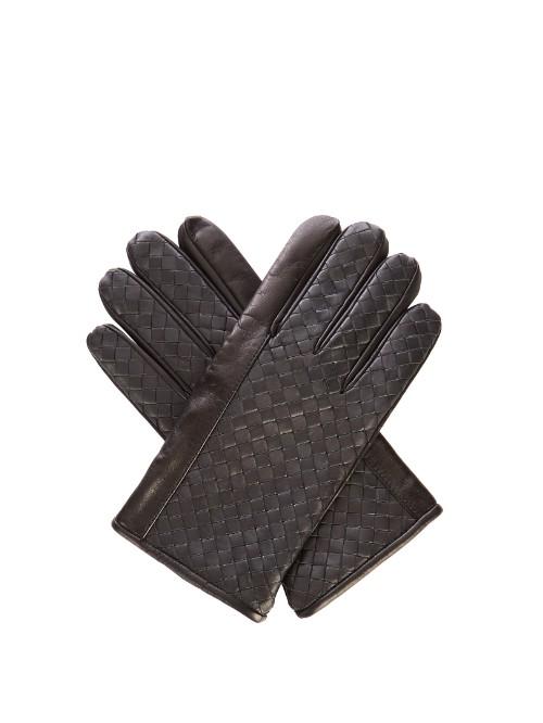 Bottega Veneta Intrecciato-leather Gloves