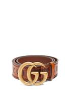 Matchesfashion.com Gucci - Gg Logo 4cm Leather Belt - Womens - Tan