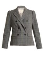 Matchesfashion.com Rebecca Taylor - Double Breasted Checked Jacket - Womens - Grey Multi