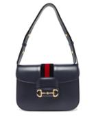 Matchesfashion.com Gucci - 1955 Horsebit Saddle Leather Shoulder Bag - Womens - Blue Multi