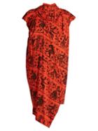 Vivienne Westwood Anglomania Capped-sleeved Draped Crepe Dress