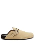 Isabel Marant - Mirvin Suede Backless Loafers - Womens - Light Grey