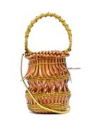 Matchesfashion.com Loewe - Fringes Open-work Leather Bucket Bag - Womens - Tan Multi