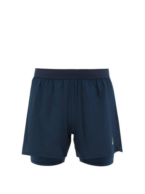 Asics - Road 2-in-1 5 Running Shorts - Mens - Navy