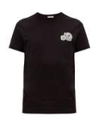 Matchesfashion.com Moncler - Maglia Logo Patch Cotton T Shirt - Mens - Black
