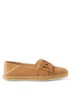 Tod's - Collapsible-heel Leather Espadrilles - Womens - Tan