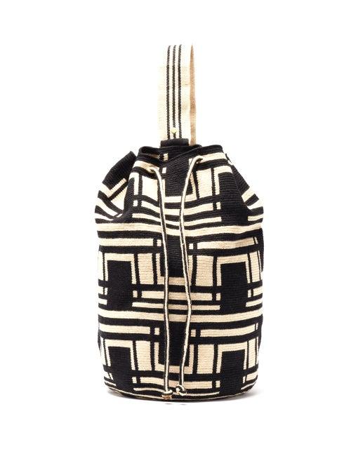 Matchesfashion.com Guanabana - Tula Geometric-woven Backpack - Mens - Black White