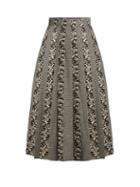 Matchesfashion.com Sophie Theallet - Joline Prince Of Wales Checked Pleated Skirt - Womens - Black White