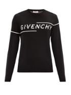 Matchesfashion.com Givenchy - Logo-jacquard Wool Sweater - Mens - Black