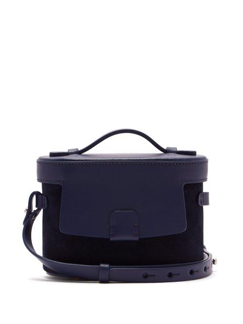 Matchesfashion.com Nico Giani - Frera Mini Suede Cross Body Bag - Womens - Navy