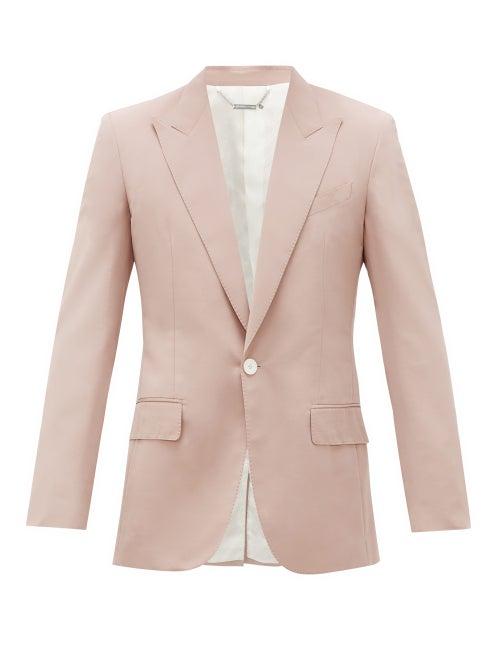 Matchesfashion.com Givenchy - Single-breasted Faille Blazer - Mens - Pink