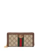 Matchesfashion.com Gucci - Ophidia Gg-supreme Leather-trimmed Wallet - Womens - Grey Multi