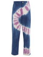 Matchesfashion.com The Elder Statesman - Whirlwind Tie-dyed Straight-leg Jeans - Mens - Navy Multi