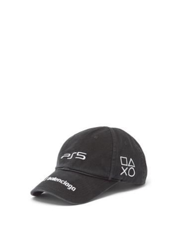Balenciaga - X Sony Playstation 5 Cotton-twill Cap - Mens - Black White