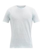 Matchesfashion.com 120% Lino - Linen-slub Jersey T-shirt - Mens - Light Blue
