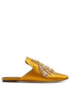 Sanayi 313 Ragno Embroidered Satin Slipper Shoes