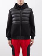 Sportalm - Noble Faux-leather And Neoprene Hooded Jacket - Mens - Black
