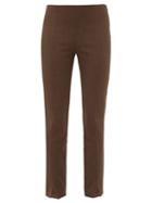Matchesfashion.com The Row - Sorroco Notched Cuff Virgin Wool Blend Trousers - Womens - Light Brown