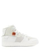 Acne Studios - Buxeda Leather And Nubuck High-top Trainers - Mens - White Multi