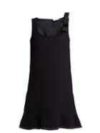 Matchesfashion.com Redvalentino - Bow Cady Mini Dress - Womens - Navy