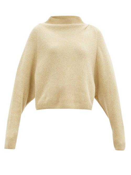 Matchesfashion.com Petar Petrov - Karoll High-neck Ribbed-cashmere Sweater - Womens - Beige