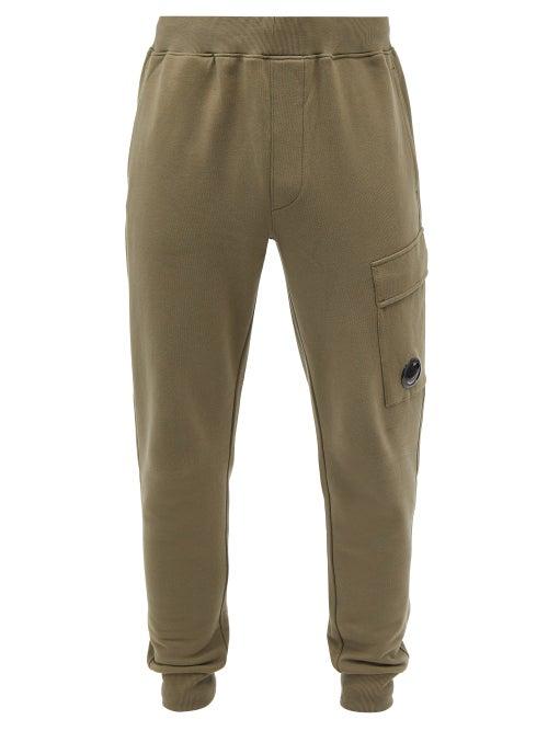 C.p. Company - Cargo-pocket Cotton-fleece Tapered-leg Track Pants - Mens - Green