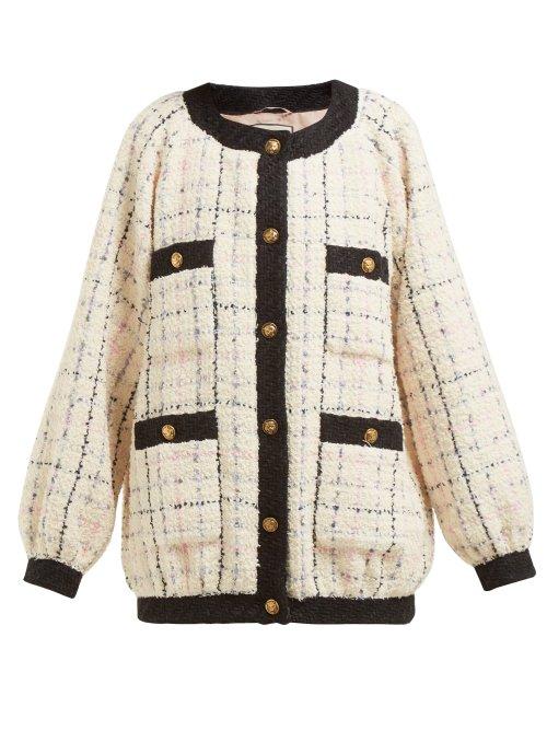 Matchesfashion.com Gucci - Balloon Sleeve Boucl Tweed Jacket - Womens - Ivory Multi