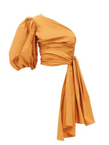 Fe Noel - Cloud One-shoulder Puffed-sleeve Top - Womens - Tan