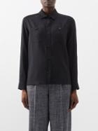 A.p.c. - Chloe Patch-pocket Twill Shirt - Womens - Black