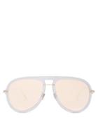 Matchesfashion.com Dior Eyewear - Diorultime1 Mirrored Aviator Sunglasses - Womens - Silver Gold