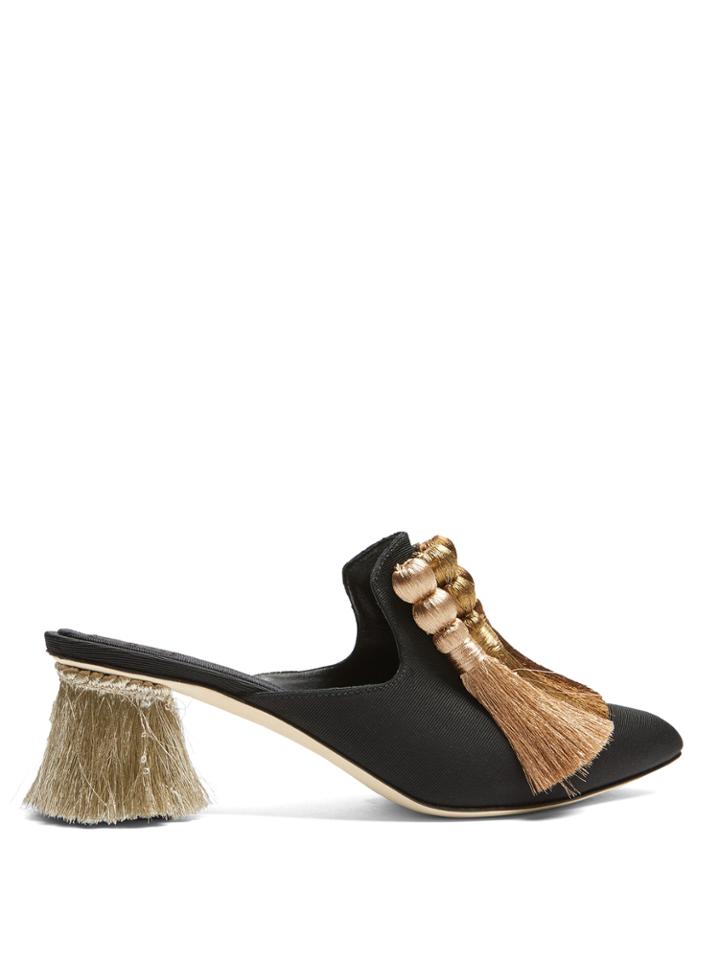 Sanayi 313 Calypso Multi-tassel Block-heel Mules