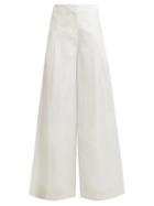 Matchesfashion.com Jacquemus - Ligurie Wide Leg Linen Trousers - Womens - White