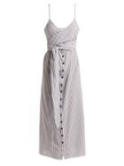 Matchesfashion.com Mara Hoffman - Thora Striped Cotton Dress - Womens - White Black