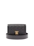 Matchesfashion.com Burberry - Tb Monogram Quilted Leather Belt Bag - Womens - Black