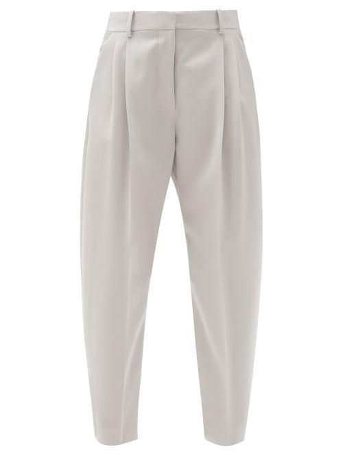 Matchesfashion.com Stella Mccartney - Dawson Tailored Wool Trousers - Womens - Grey