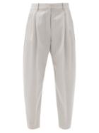 Matchesfashion.com Stella Mccartney - Dawson Tailored Wool Trousers - Womens - Grey