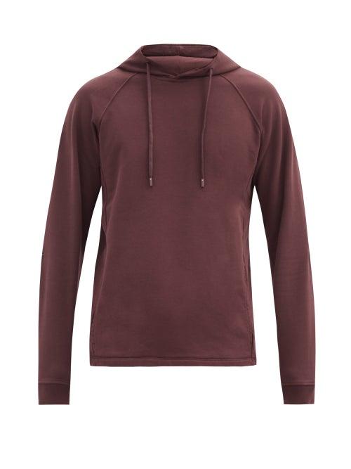 Matchesfashion.com Folk - Rivet Cotton-jersey Hooded Sweatshirt - Mens - Dark Purple
