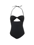 Matchesfashion.com Cossie + Co - The Chazzy Knotted Honeycomb-effect Swimsuit - Womens - Black