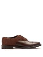 Fratelli Rossetti Woven Suede And Leather Derby Shoes