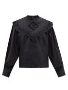 Isabel Marant Toile - Elija Dolman-sleeve Linen Blouse - Womens - Black