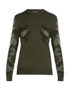 Matchesfashion.com Neil Barrett - Mirrored Camouflage Print Sweater - Mens - Khaki