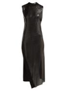 Paco Rabanne Slit-hem Metal Mesh And Jersey Midi Dress