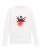 Matchesfashion.com Moncler G Palm Angel - Graffiti Print Long Sleeved Cotton T Shirt - Mens - White