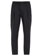 Giorgio Armani Pleated-front Wool And Cashmere-blend Trousers