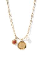 By Alona - Estella Jasper, Pearl & 18kt Gold-plated Necklace - Womens - Gold Multi