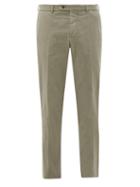 Matchesfashion.com Brunello Cucinelli - Leisure-fit Cotton-blend Trousers - Mens - Green