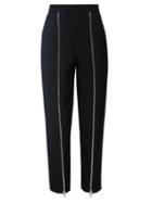 Alexander Mcqueen - Zip-front High-waisted Wool Trousers - Womens - Black
