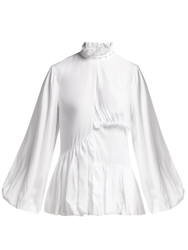 Marques'almeida Ruffled Woven Blouse