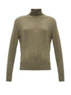 Matchesfashion.com Nili Lotan - Bella Roll-neck Cashmere Sweater - Womens - Khaki
