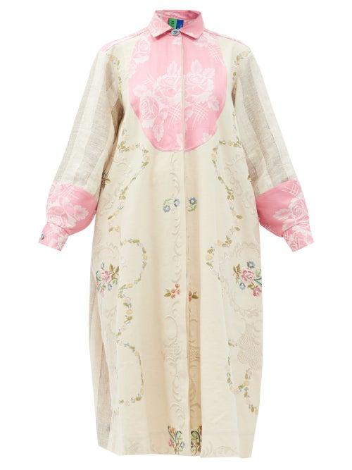 Matchesfashion.com Rianna + Nina - Kendima Vintage Embroidered Cotton Coat - Womens - Multi